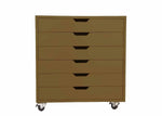 APRODZ Solid Wood Bhesar Drawer Unit on Castors Big Boy for Home | Blue