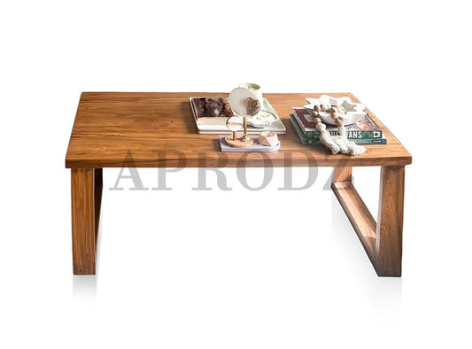 Premium Solid Wood Coffee Table for Living Room, Diamond Shape Pattern, Rustic Accent Furniture for Home and Office