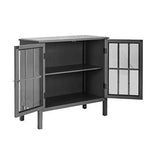 Soild Wood Vicuna Two Door Sideboard Storage Cabinet for Living Room 