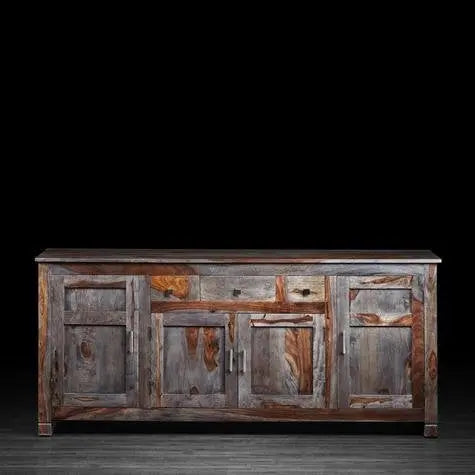 Translation missing: en.APRODZ Solid Sheesham Wood Zolote Storage Side Board Cabinet for Living Room | with 4 Drawers and 4 Door | Honey Finish