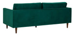 APRODZ MidCen Wooden 3 Seater Sofa Set with High-Density Comfortable Foam for Home & Living Room (Upholstered- Dark Green Velvet Fabric)