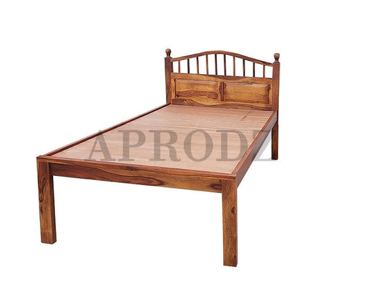 Patarp Sheesham Wood Single Size Bed for Bedroom & Living Room (Honey Finish)