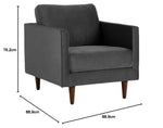 MidCen Wooden 3 Seater Sofa Set with High-Density Comfortable Foam for Home & Living Room (Upholstered- Dark Green Velvet Fabric) 