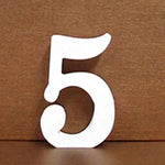 White Wooden Numbers Wood Letter Standing Table Number Craft Ornaments DIY Wedding Party Décor (5) 