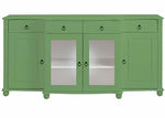 Aprodz Soild Wood Teresina Sideboard Storage Cabinet with Drawer for Living Room | Opera Evening Finish