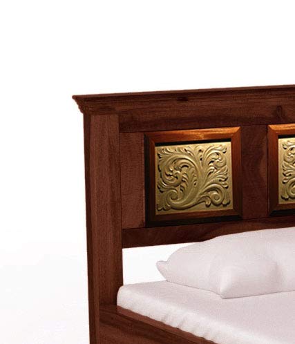 Sheesham Wood Without Storage Walms Single Size Bed for Bedroom Stylish | Natural Finish