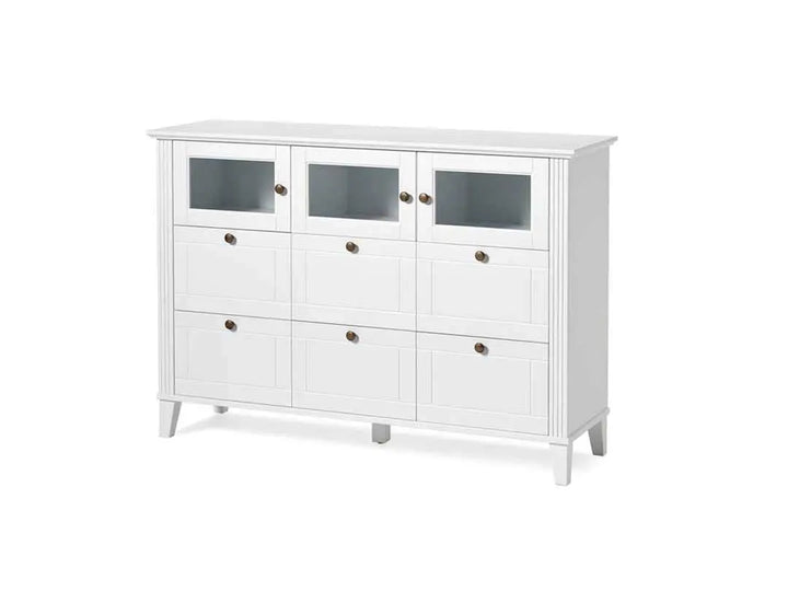Translation missing: en.APRODZ Mango Wood Valky Sideboard Storage Cabinet for Living Room | Wooden Cabinet for Kitchen | White Finish