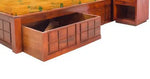 Sheesham Wood Taipei Bed with 2 Drawers and Storage Box for Bedroom | Brown Finish 