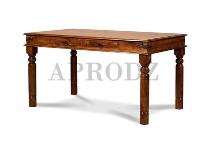 Sheesham Wood Reyk 6 Seater Dining Table Set for Home Dining Room Furniture
