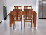 Sheesham Wood Salvador 4 Seater Dining Table Set for Home and Living Rooms| Dining Furniture 