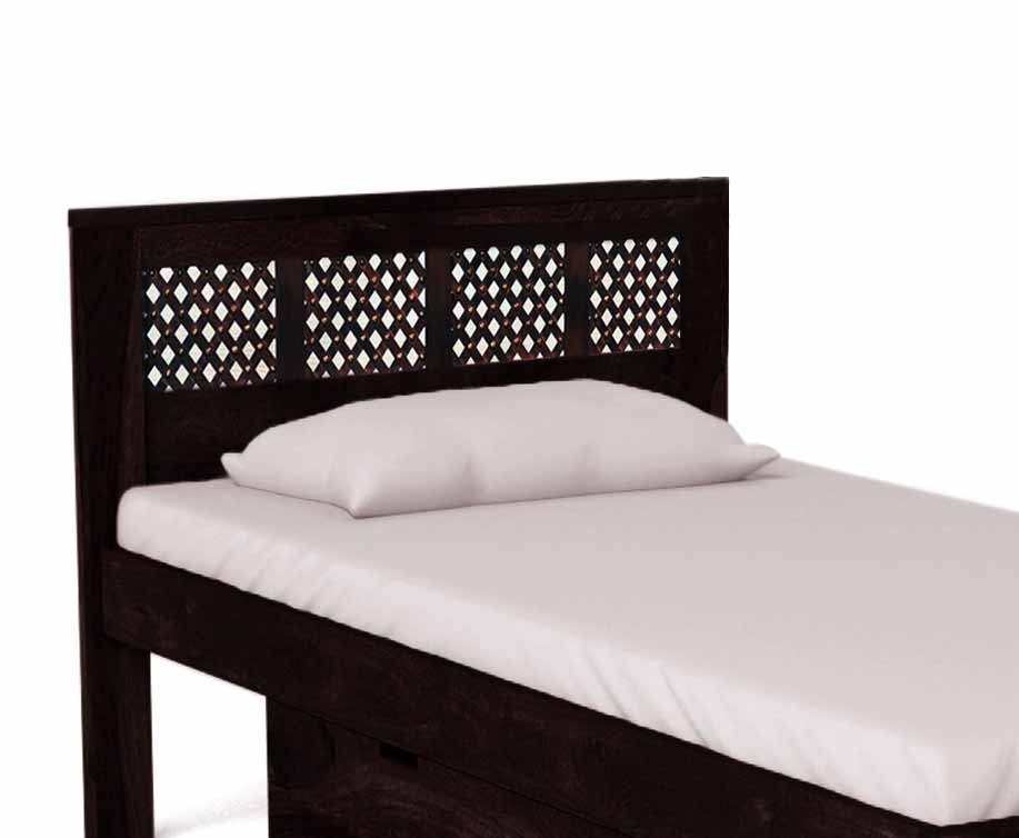 Sheesham Wood Storage Single Size Sion Bed for Bedroom Stylish