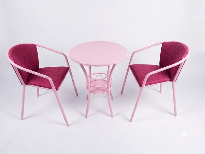 Translation missing: en.3-Piece Round Bistro Set (Table + 2 Chairs) - Tufted 