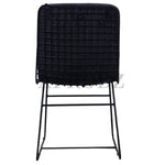 Geometrically Crafted Wired Chair in Black | Stylish Metal Chair for Home & Outdoor 