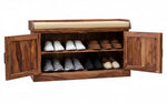 Wooden Multipurpose Cupboard & Shoe Rack Spacious Storage Cabinet with Seating for Home 