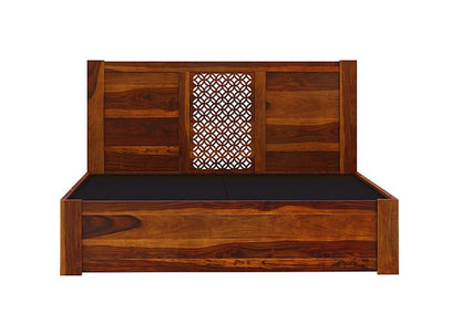 APRODZ Sheesham Wood Durque Hydraulic Bed- Queen Size