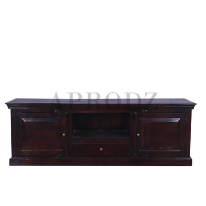 Mango Wood Tampa TV Stand Cabinet for Living Room | Entertainment Unit | Honey Finish