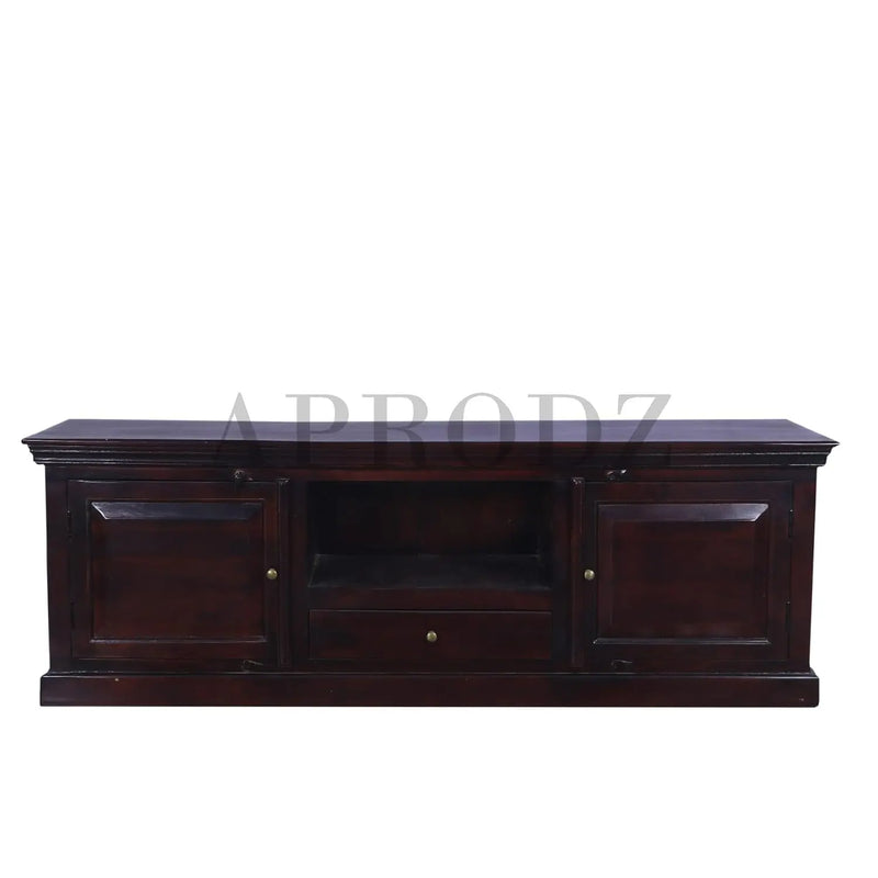 Mango Wood Tampa TV Stand Cabinet for Living Room | Entertainment Unit | Honey Finish 