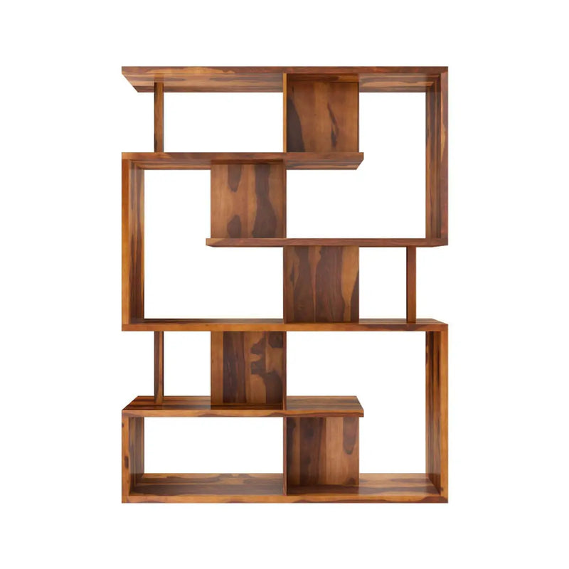 Nicole Sheesham Wood Cube Home Office Bookcase 