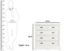 Mango Wood Storage Cabinet Callao Chest of 5 Drawers Furniture for Living Room | Minsk 