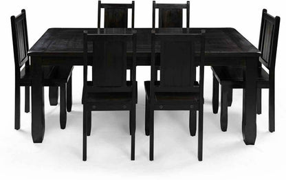 Solid Wood Kayle 6 Seater Dining Table Set for Home | Dining Furniture