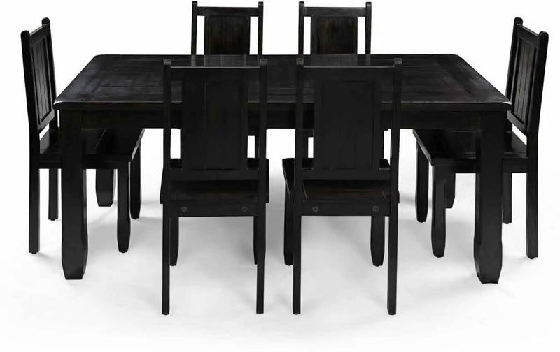 Solid Wood Kayle 6 Seater Dining Table Set for Home | Dining Furniture 