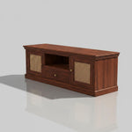 Sheesham Wood and Cane Tv Unit Cabinet | Two Door 
