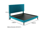 Upholstered Platform Bed with Adjustable Headboard, Leg Wood Black + Black Fabric 