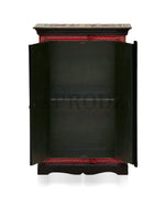 Wooden Handpainted Storage Cabinet for Living Room (Multicolor) 