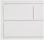 APRODZ Mango Wood Dublin Chest of 4 Drawers Storage Cabinet for Living Room Furniture (White)