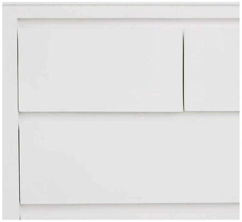 APRODZ Mango Wood Dublin Chest of 4 Drawers Storage Cabinet for Living Room Furniture (White)