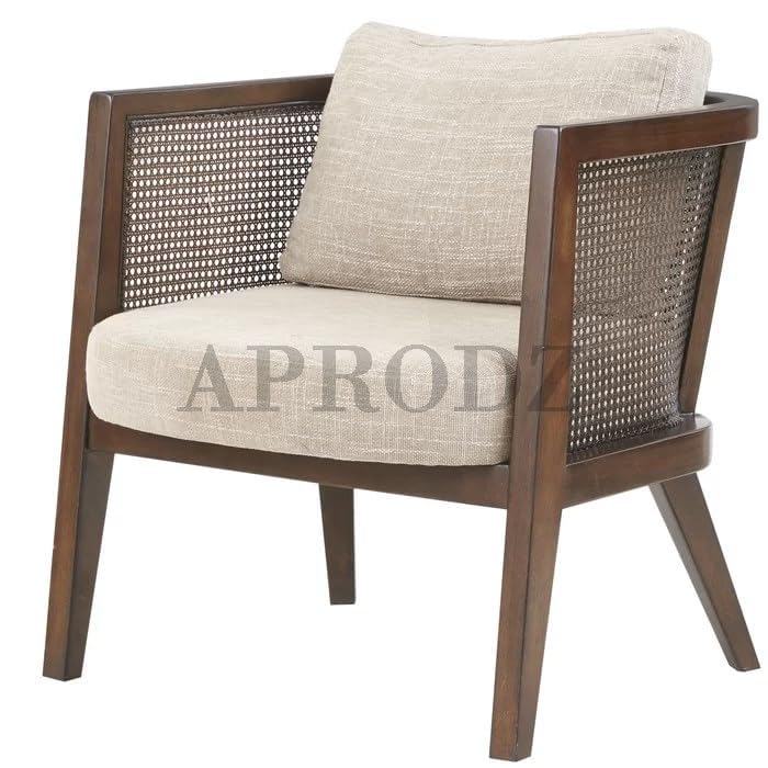 Theodore Armchair in Cane Work (Teak Wood, Walnut)