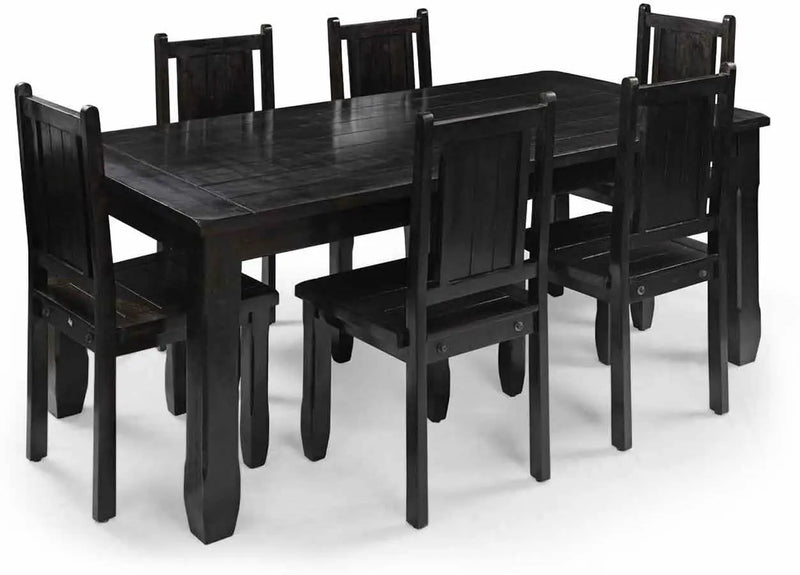 Solid Wood Kayle 6 Seater Dining Table Set for Home | Dining Furniture 