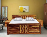 Solid Sheesham Wood Storage Bed – Elegant Brown Finish, Durable Solid Wood Frame, Ample Storage Space 