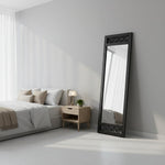 Solid sheesham Wood Full Length Floor Mirror for Bedroom Living Room Dressing Area Rectangular Mirror with Carved Sheesham Wood FrameModern Home Decor Furniture 
