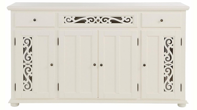 Mango Wood Sideboard Cabinet with 3 Drawer Storage Organize Cabinet for Home Dinning Kitchen Living Room & Bedroom Multi Shelves Door Cabinets Hallway Dinning 
