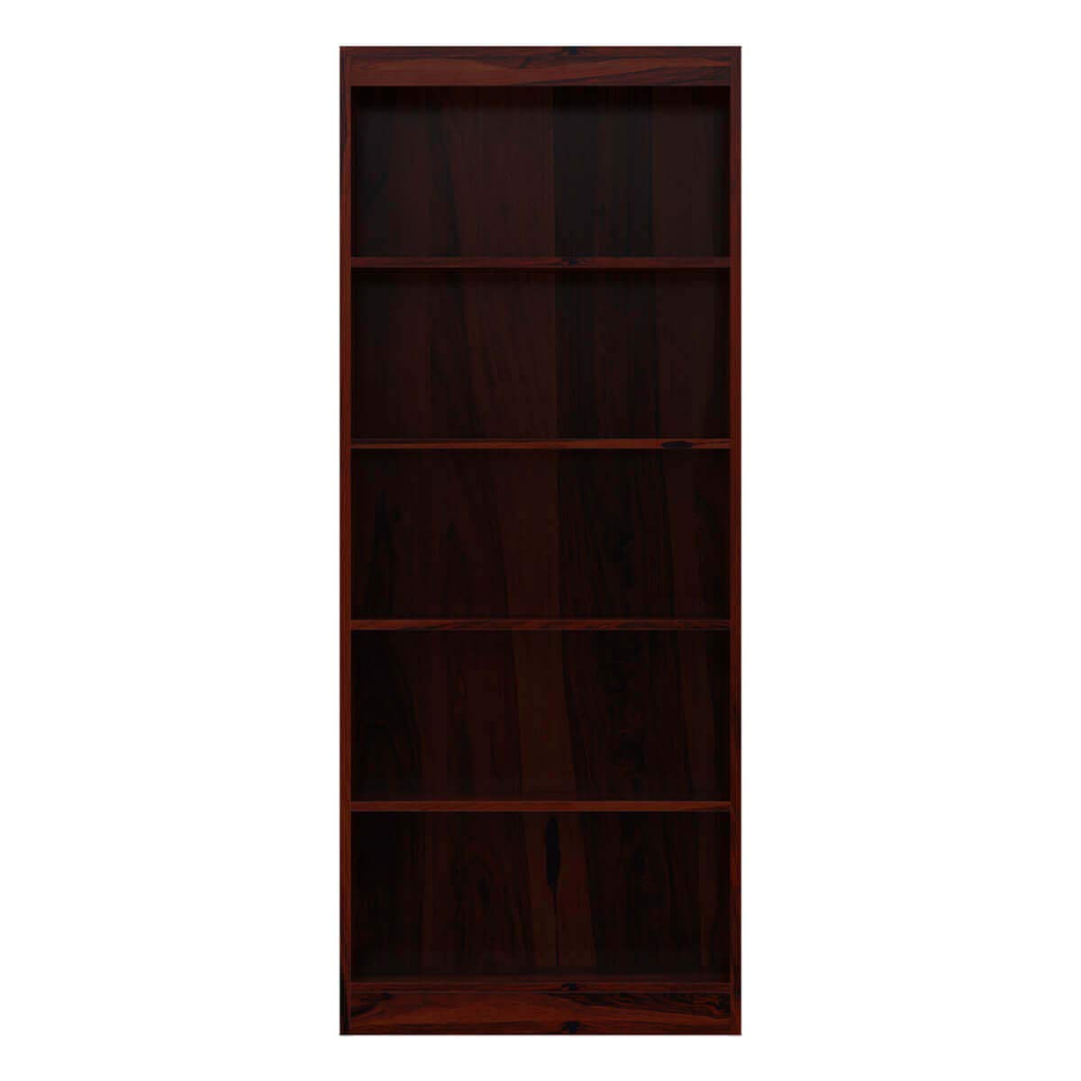 APRODZ Boise Sheesham Wood 5 Shelves Standard Home Office Bookcase