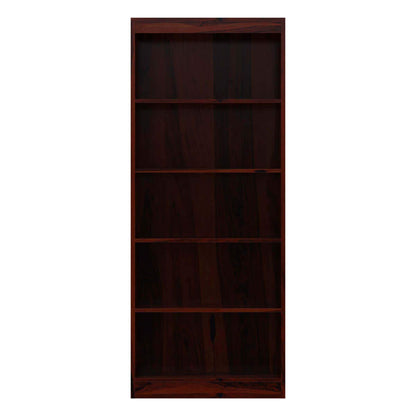 APRODZ Boise Sheesham Wood 5 Shelves Standard Home Office Bookcase