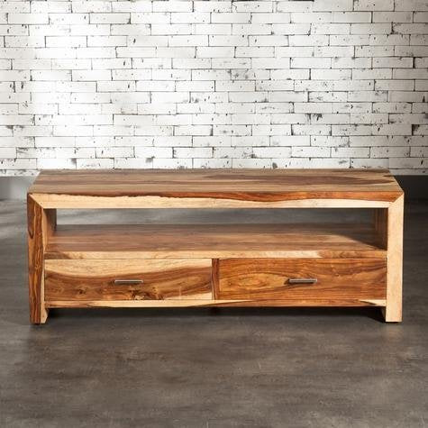 APRODZ Mango Wood Sulla LED TV Stand Cabinet for Bedroom