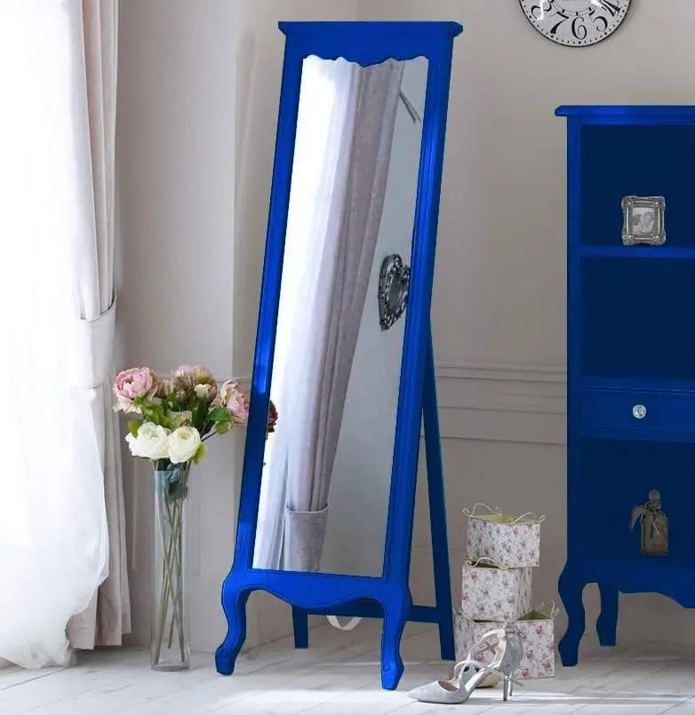 Mango Wood Home Decorative Thalo Standing Long Mirror for Living Room, Bedroom, Hotels 