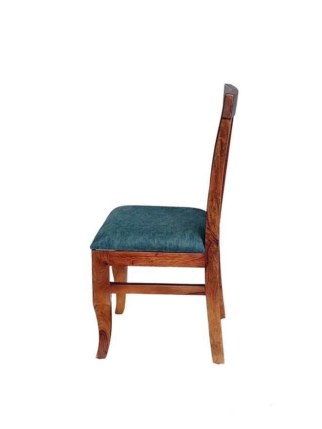 Noetic Solid Sheesham Wood 6 Seater Dining Table with Chairs (Rustic Teak Finish)