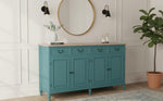 Solid Wood Cancun Storage Sideboard Cabinet with 4 Door and 4 Drawer for Living Room 