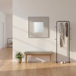 Mango Wood Azubu Wall Decorative Mirror Frame| Wooden Mirror | White Finish 