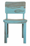 Solid Wood Cuiaba Dining Chairs for Living Room | Set of 2 Wooden Chair | Blue