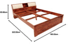 Sheesham Wood Allure Bed with Storage for bedroom 