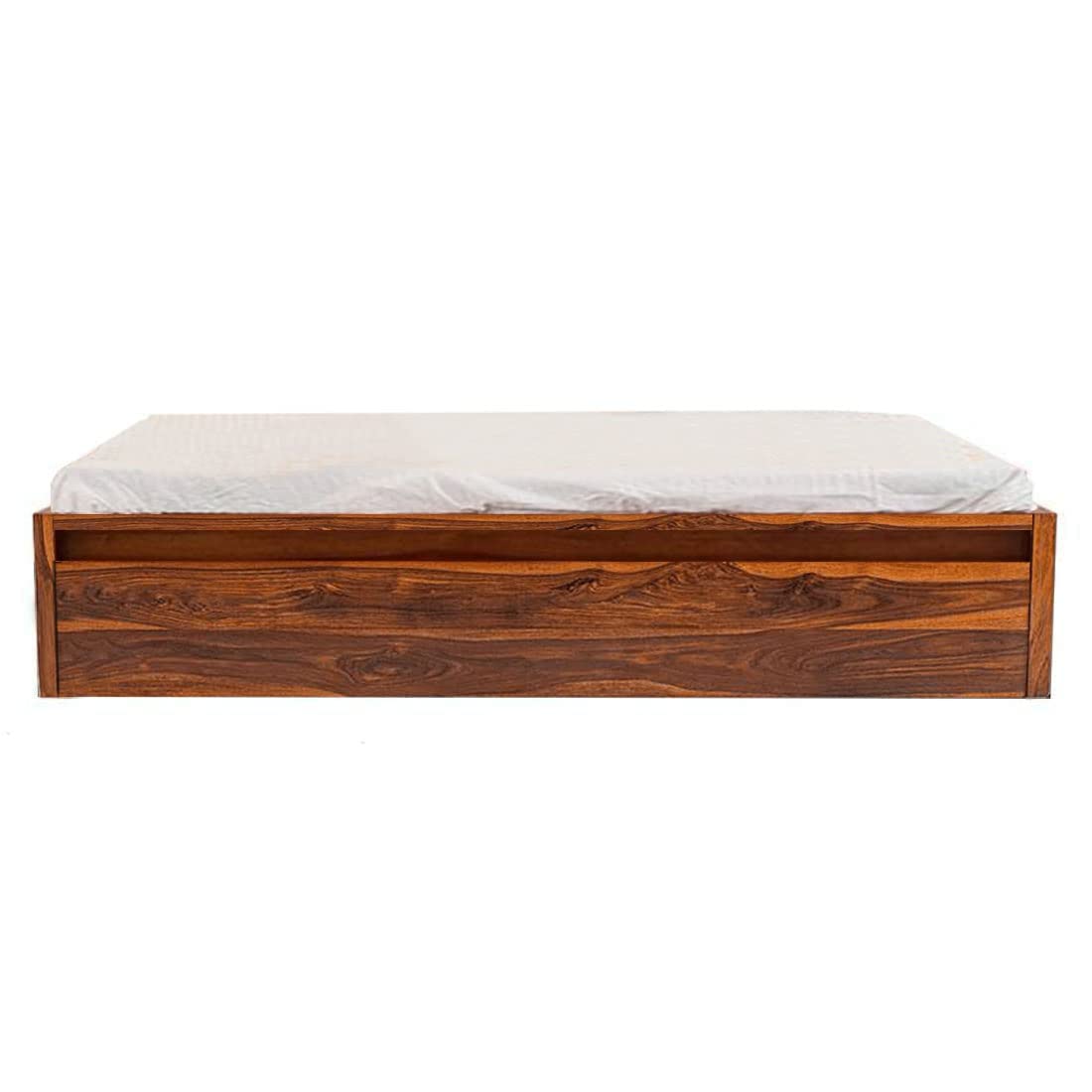 Sheesham Wood Hosia Bed for Bedroom Living Room Divan with Storage-Honey Finish