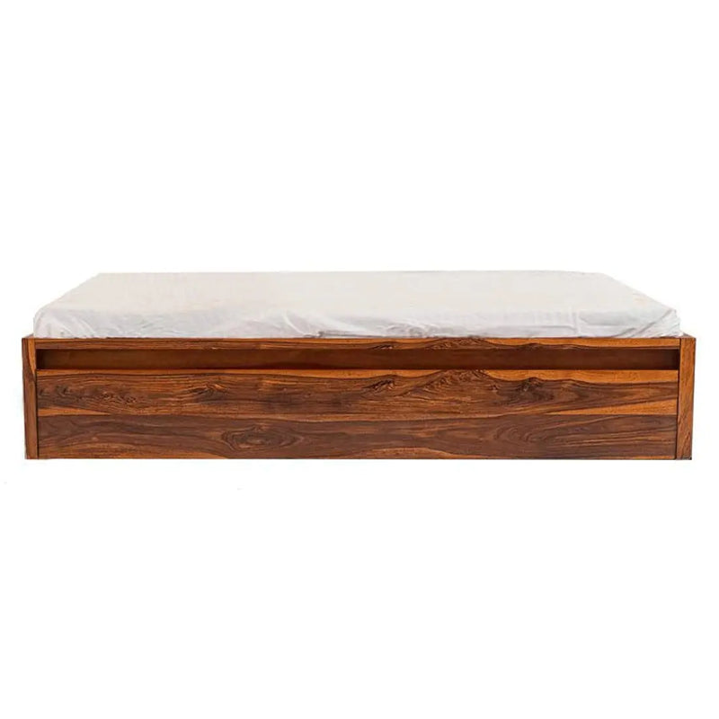 Sheesham Wood Hosia Bed for Bedroom Living Room Divan with Storage-Honey Finish 