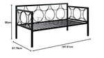 Acceber Three Seater Metal Sofa with Mattress and 2 bolsters (Metal - White Powdercoated) 