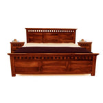 Sheesham Wood Merritt Bed with Side Storage 