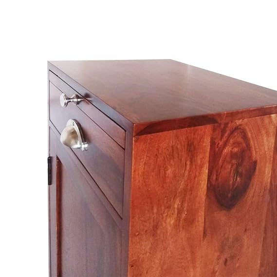 Sheesham Wood Benger Bar Cabinet for Home, brown, standard 