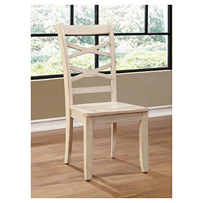 Mango Wood Blue Callao Dining Chairs for Living Room | Set of 2 Wooden Chair 